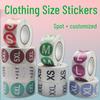 Универсальный размер одежды круглые наклейки в рулоне - самоклеящиеся этикетки для одежды