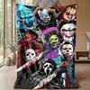 Horror Theme blanket Soft Flannel Blanket Plush Throw Blanket Cozy Sofa Bed Blanket for Home Decor