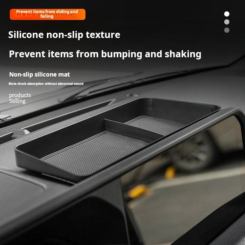 Органайзер на приборную панель для Toyota Land Cruiser Prado 250, скрытый лоток-бокс для дисплея центральной консоли, автомобильные аксессуары, черный