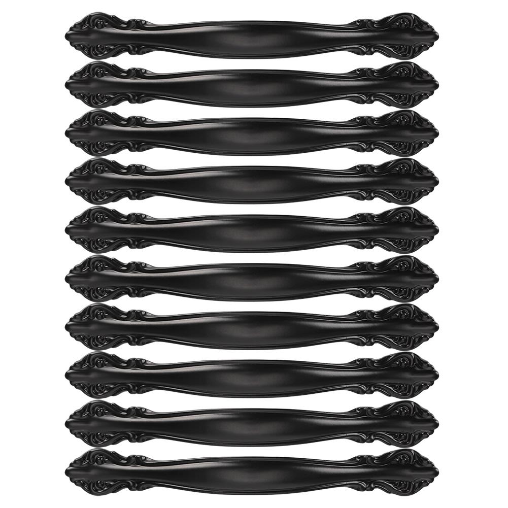 10 комплектов ручек для шкафа, простой стиль, 96 мм, ручки для дверей, для ящиков, офис, черные