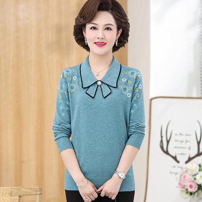 Одежда для мамы среднего и пожилого возраста, весенний базовый топ, одежда для пожилой бабушки, женская одежда, сезон весна-осень