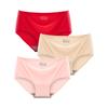 3 Pcs/Set Seamless Panties Silk Pamty Mid Waist Underwear Comfort Underpants Solid Invisible Briefs Female Lingerie