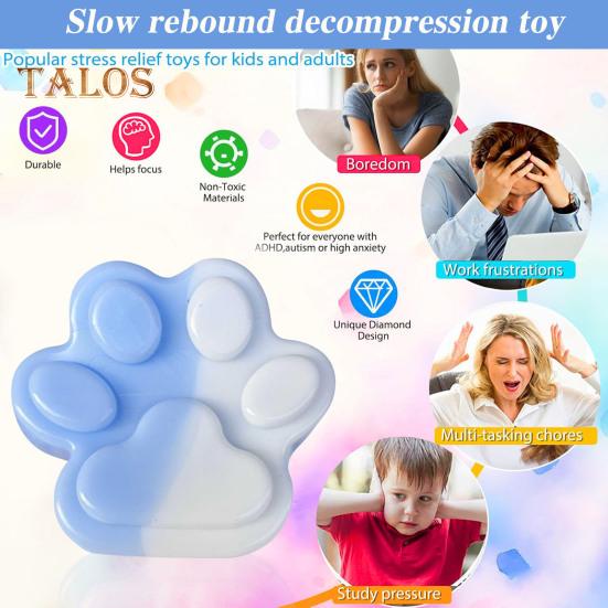 Игрушка для снятия стресса «кошачья лапка», ручная работа, сенсорная игрушка «щипок лапки котенка», для детей и подростков, для взрослых, мягкий мячик для снятия стресса, игрушка «лапка питомца»