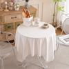 Простая однотонная хлопковая скатерть из стираного хлопка, белая, универсальная, для кафе, ресторана, кофейного столика, скатерть для обеденного стола