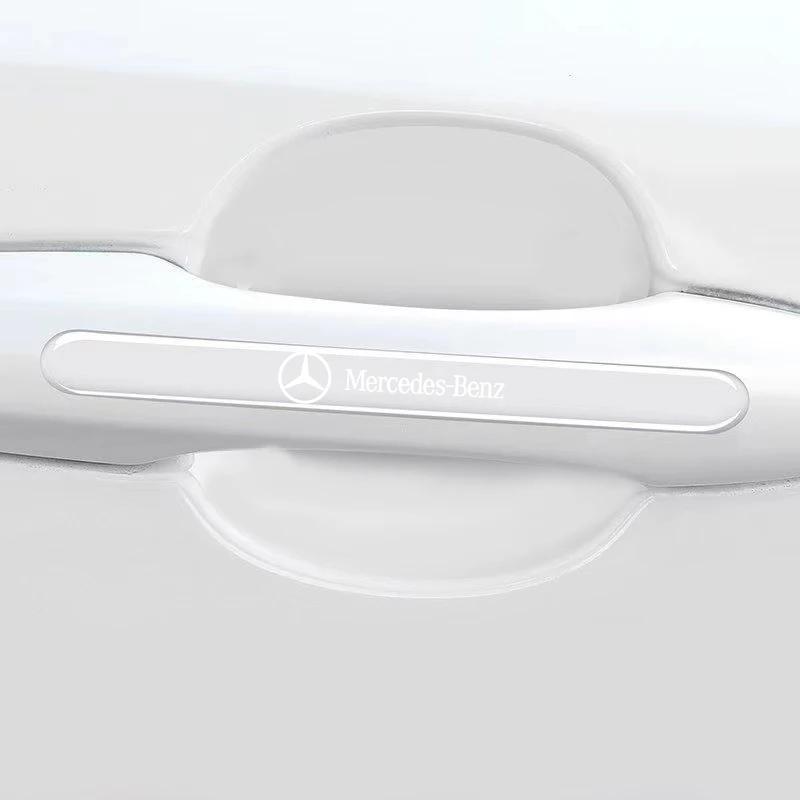 OLV5 4PC Transparent Car Door Handle Sticker Decoration Protector Film Stickers For Mercedes-Benz W213 W212 W220 W221 W222 W108