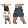 Мужские шорты, однотонный дизайн, стандартный крой, повседневные шорты с карманами, эластичный шнурок на талии, быстросохнущие спортивные шорты