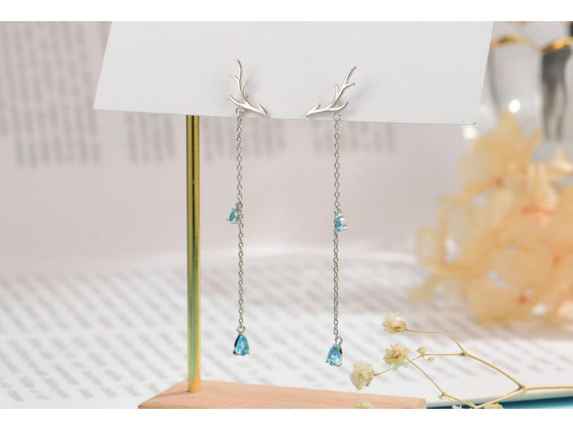 Серьги-кисточки Higu из стерлингового серебра S925 с рогами оленя: Рождественские серьги-гвоздики с подвесками для женщин, стиль Мори