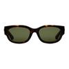 Side Logo Acetate Oval Sunglasses Women's Tortoiseshell