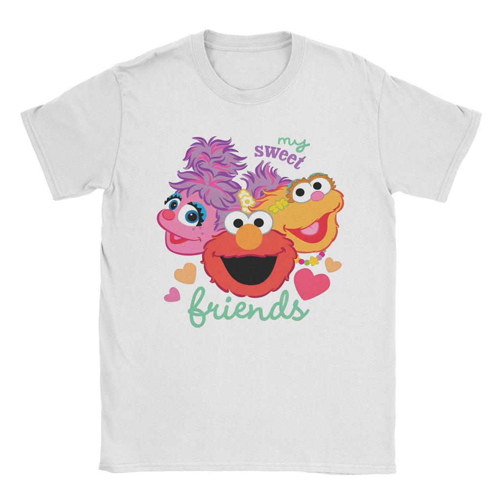 Sesames Streets Elmo T Shirt Unisex Womens Cotton Humor TShirts Round Collar Oscar Tees Short Sleeve Clothing 4XL 5XL