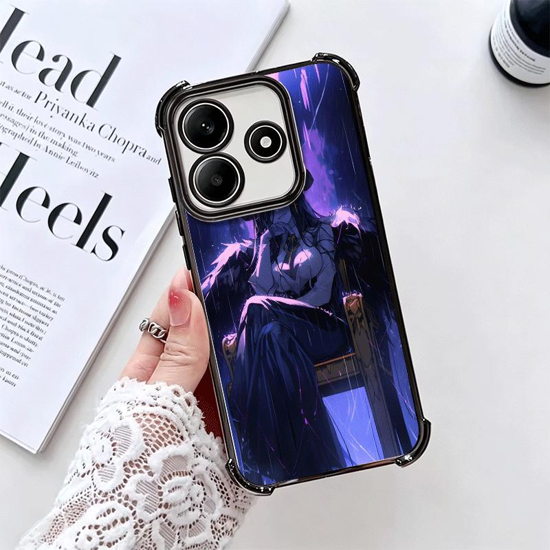 Аниме Чехол для телефона с покрытием Albedo O-Overlords Для Xiaomi Redmi Note 14 15 Pro Plus 13 12 11 11S 11T 10 9S 9 5G Противоударный Airbag C