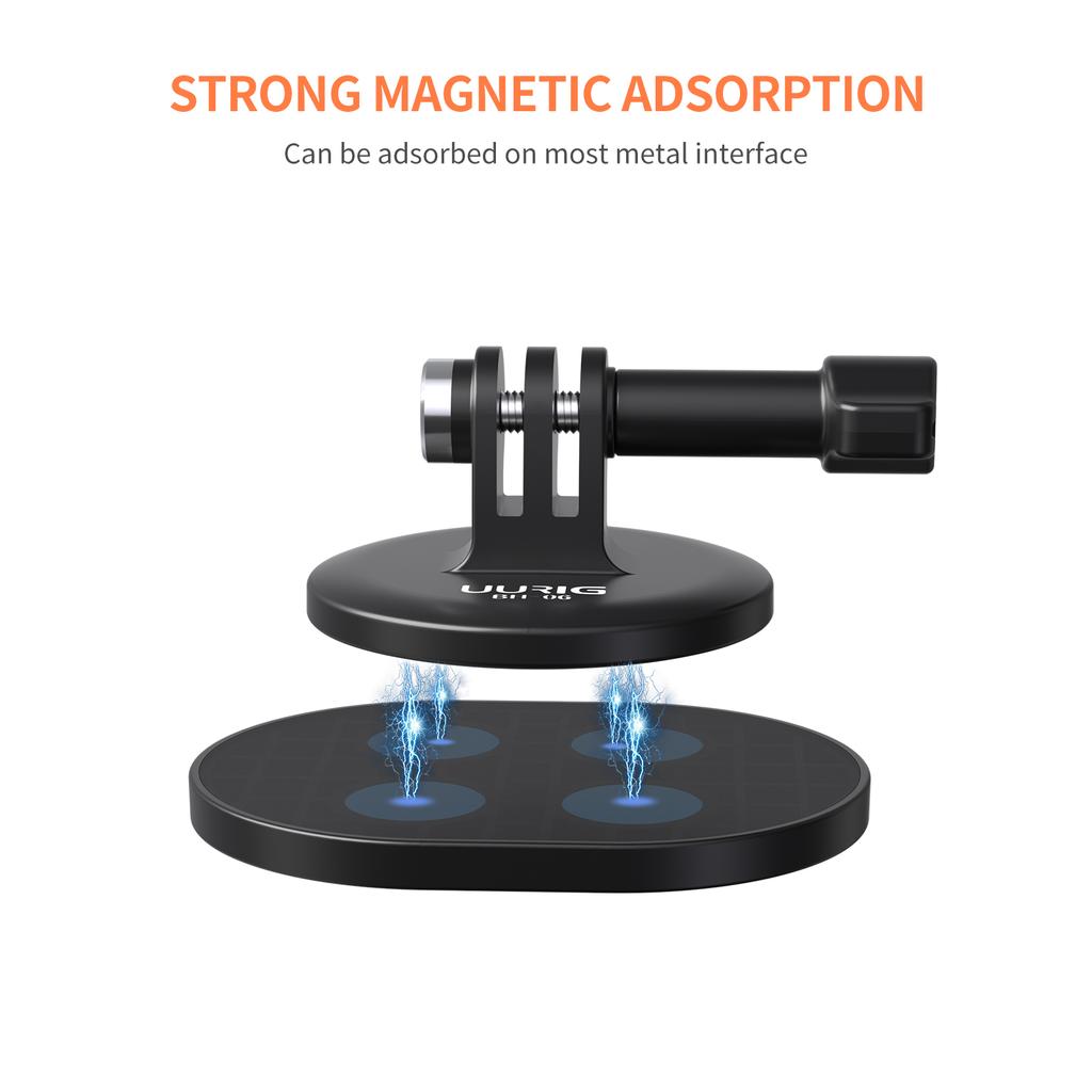 UURIG BH-06 Магнитный держатель для спортивной камеры на шею, быстросъемное крепление с винтовым адаптером 1/4 дюйма