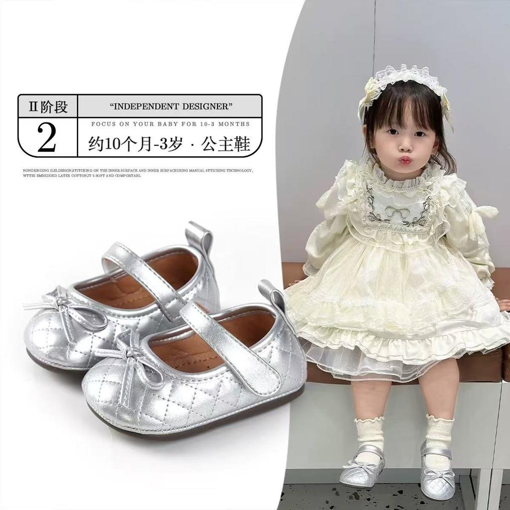 Туфли для девочки, туфли принцессы, детская обувь на мягкой подошве, обувь для малышей 1-2-3 лет, маленькие кожаные туфли, одинарные туфли, весна и лето