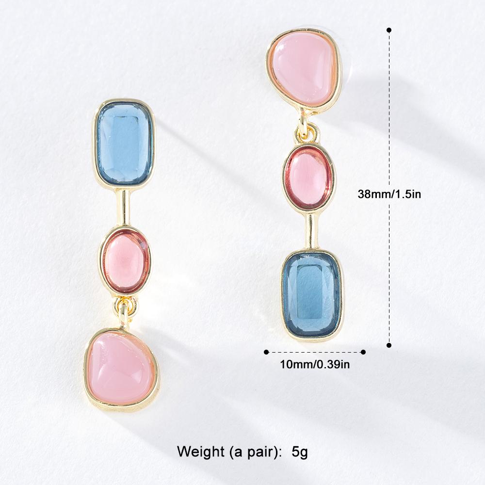 Pinkdudu Романтические 3 цвета, медные серьги со стразами, модные розовые, синие асимметричные длинные серьги для женщин, ювелирные изделия PD1313