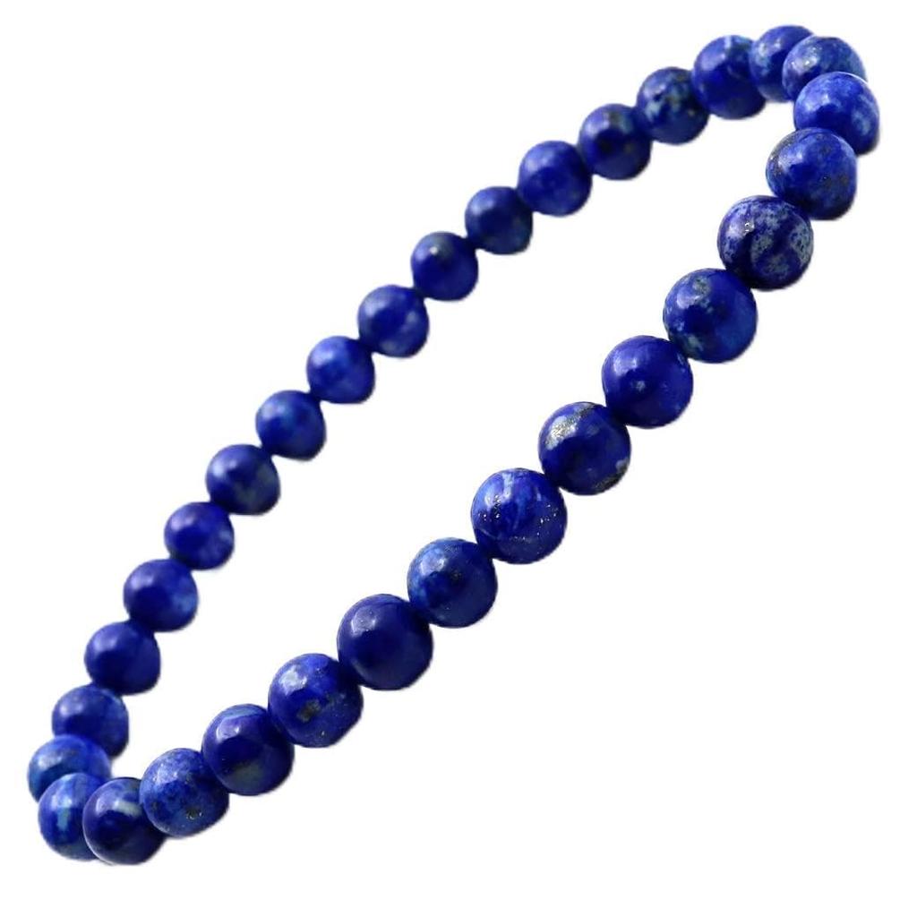 Lapis Lazuli December Natural Power Inner [GOLD STONE] Bracelet, 6mm, Birthstone, Stone, Stone, Circumference Approx. 16.5cm