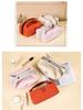 High-Capacity Waterproof Canvas Cosmetic Bag - Portable, Solid Color Travel Pouch