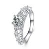 Versatile Fashion Women Luxury Engagement Wedding Rings For Lady Crystal Jewelry Accessories Gifts