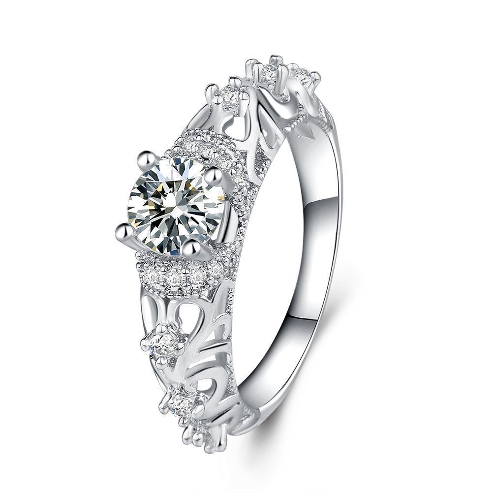 Versatile Fashion Women Luxury Engagement Wedding Rings For Lady Crystal Jewelry Accessories Gifts