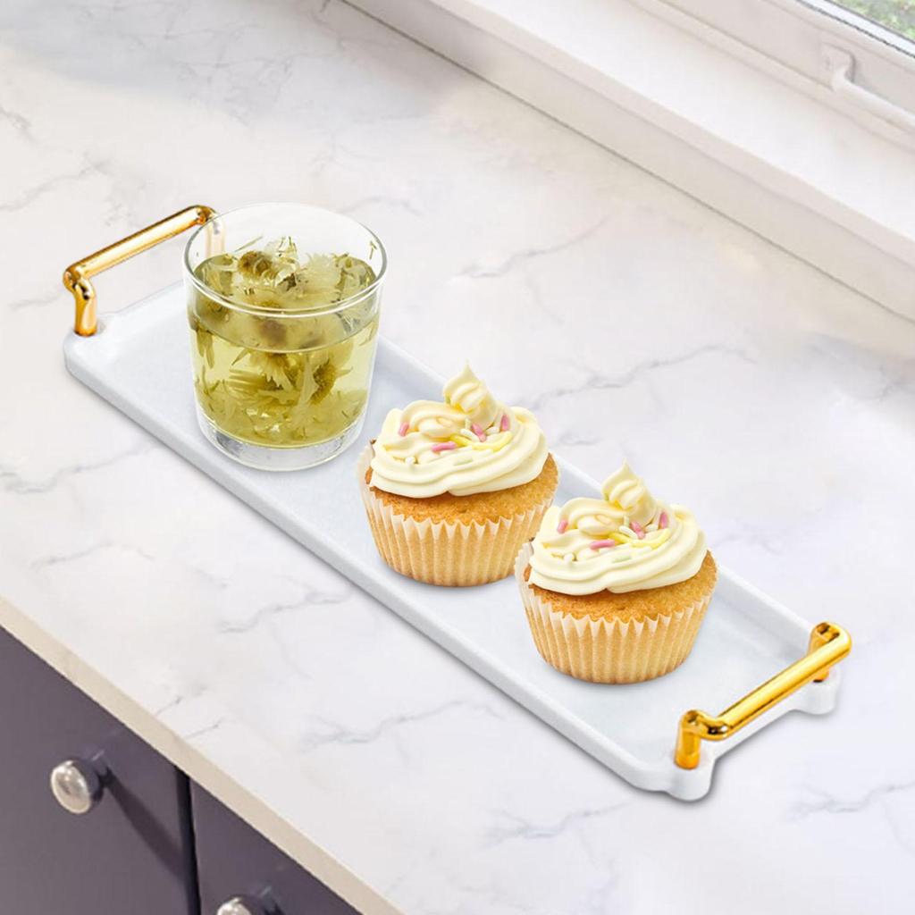 Поднос для сервировки с ручкой, поднос для туалетного столика, обеденная тарелка, органайзер для туалетного столика в ванной, поднос для праздничного стола, центральный элемент для гостиной