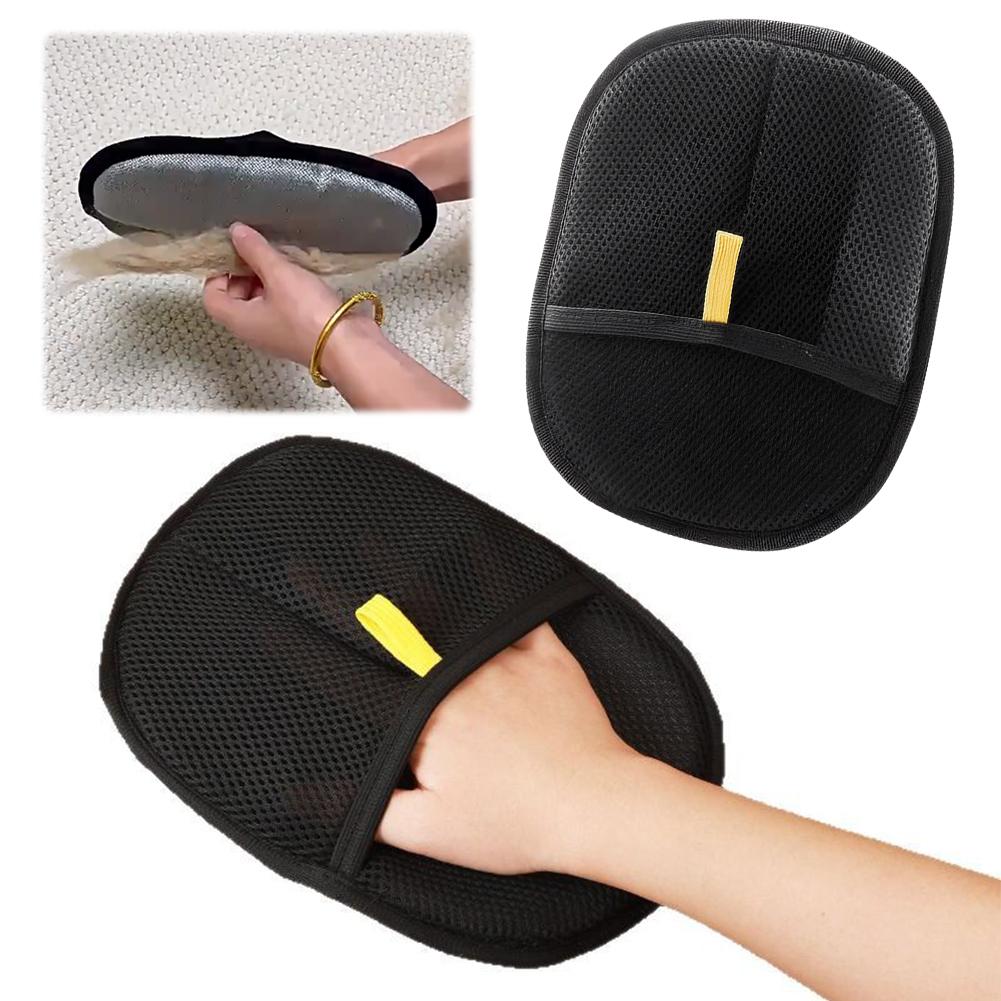 Pet Hair Remover Mitt Pet Grooming Gloves Hair Remover Brush for Dog Cat Rabbit with Long/Short/Curly Hair