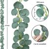 2/1pcArtificial Eucalyptus Garland Fake Ivy Vines Greenery Rattan Plants Wreath Faux Decor for Wall Room Garden Wedding Decor