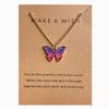 Summer Colorful Butterfly Pendant Necklace For Women Female Clavicle Chain Fashion New Design Jewelry Party Gift