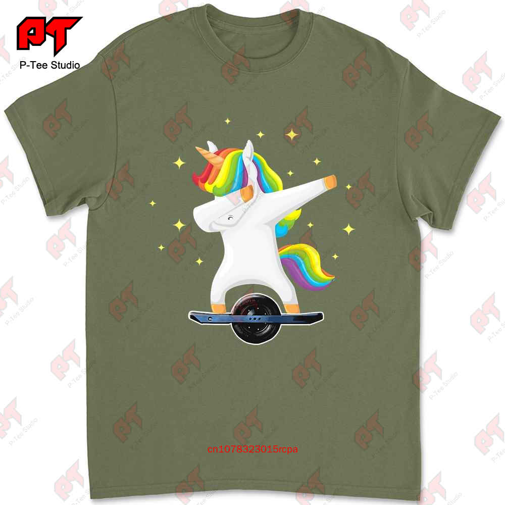 Skating Dabbing Unicorn On Onewheel Tshirt KJ61
