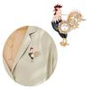 Trendy Alloy Rooster Brooch Pin For Chinese Zodiacs Enthusiasts Perfect For Festival Outfits And Casual Looks