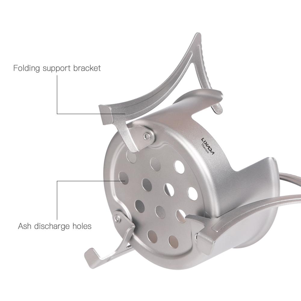 Lixada Titanium Alcohol Stove Ultralight Mini Pocket Alcohol Stove for Hiking Backpacking Fishing