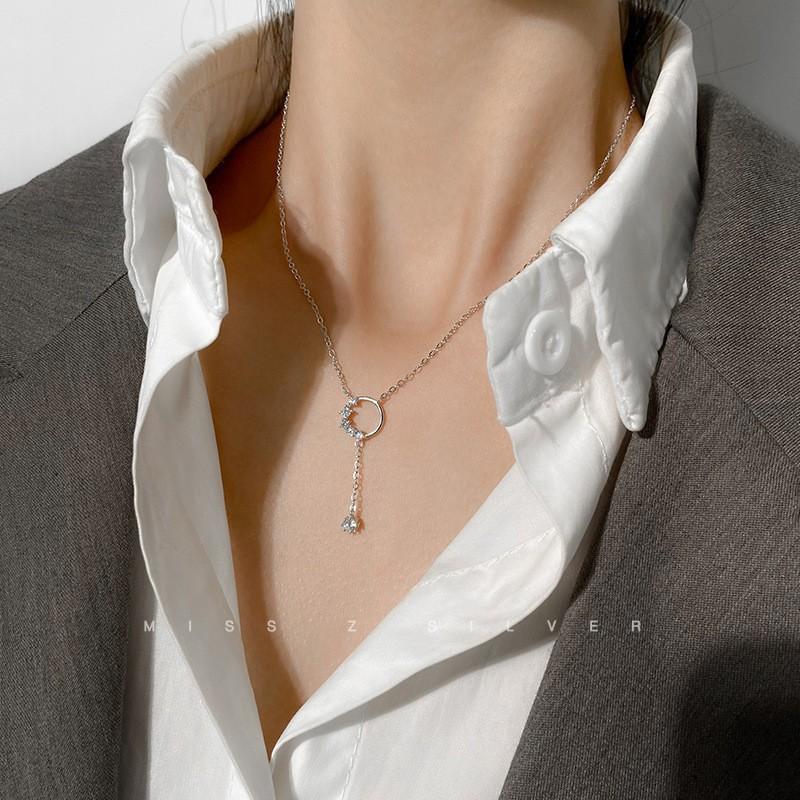 Womens 2026 Light Luxury Small Clavicle Necklace Geometric Pendant