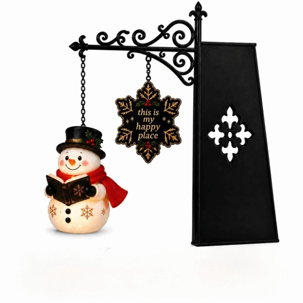 Streetlamp Shape Christmas Bookshelf Lantern Christmas Shelf Light Bookshelf Decoration
