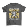 Boys 9th Birthday T-Shirt Kids Awesome 9 Year Old GIFT Idea Celebration Party