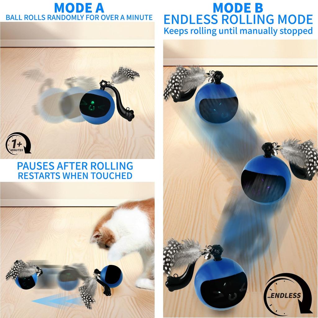 Cat Toy Electric Teaball Charging Pet Ball Automatic Intelligent Soothing Toy