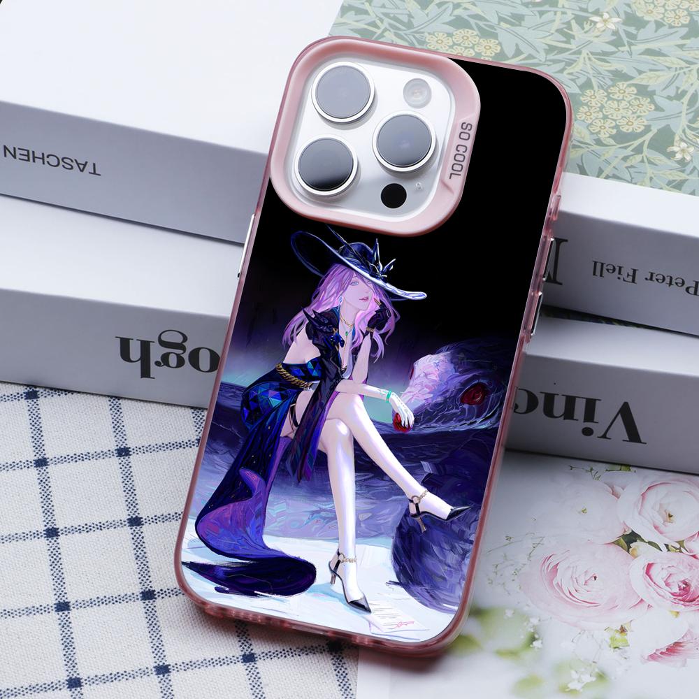 HSR Jade Pink Translucent Mobile Phone Case for iPhone 17 16 15 14 13 12 11 X XR XS Air Pro Max Plus Colorful Cover