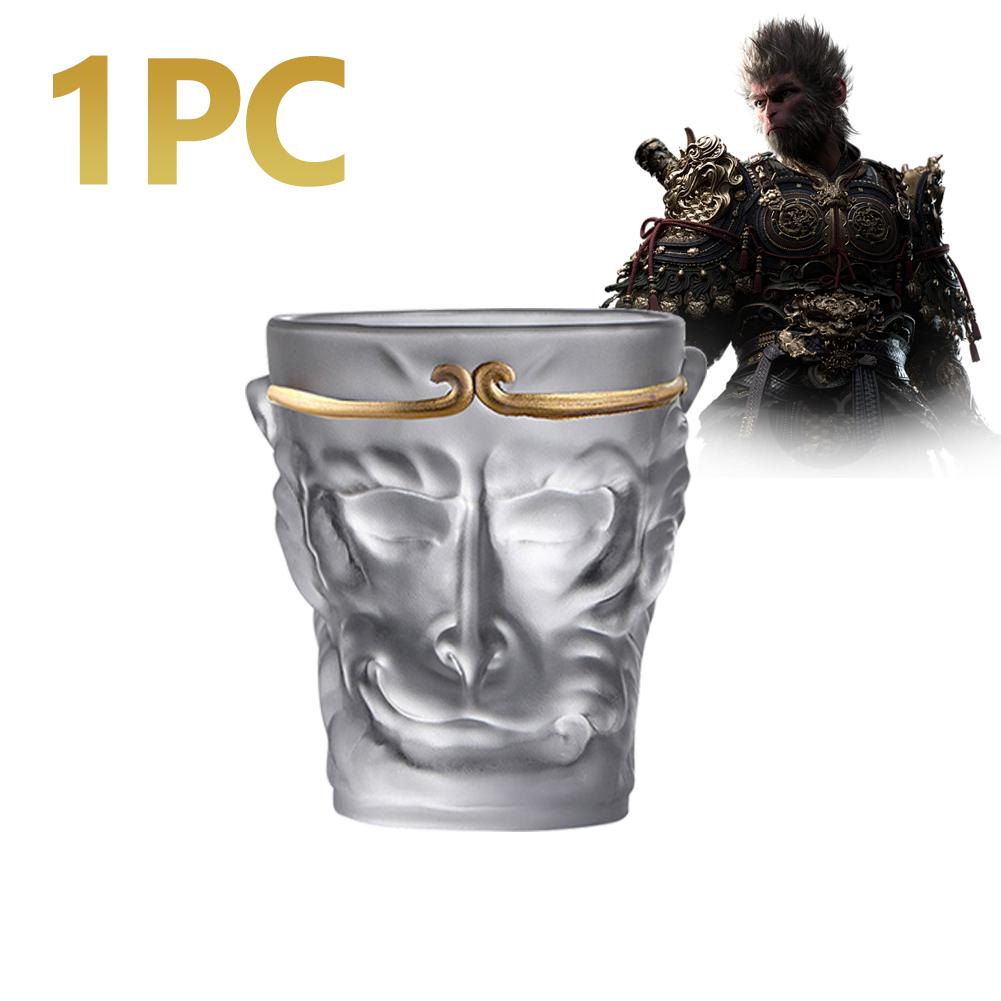 Стакан для виски Black Myth Wukong Monkey King, матовые прозрачные стаканы, стаканы, стеклянная посуда для коктейлей, джина, волдыря, бренди