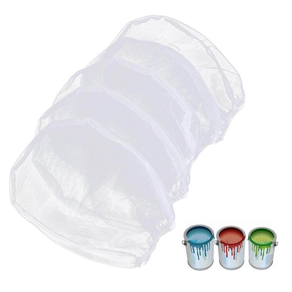 5 шт. Мешки-фильтры для краски 1/2/5 галлонов Эластичное верхнее отверстие Фильтрующие мешки для жидкостей Инструменты для покраски Сетчатый экран для краски с мелкой сеткой