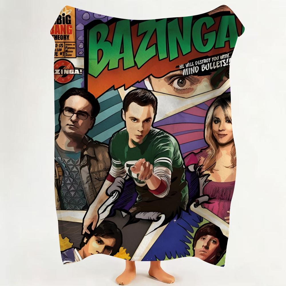 Drama T The B Big B Bang T Theory Throw Flannel Throw Blanket Suitable for Sofa Living Room Bedroom