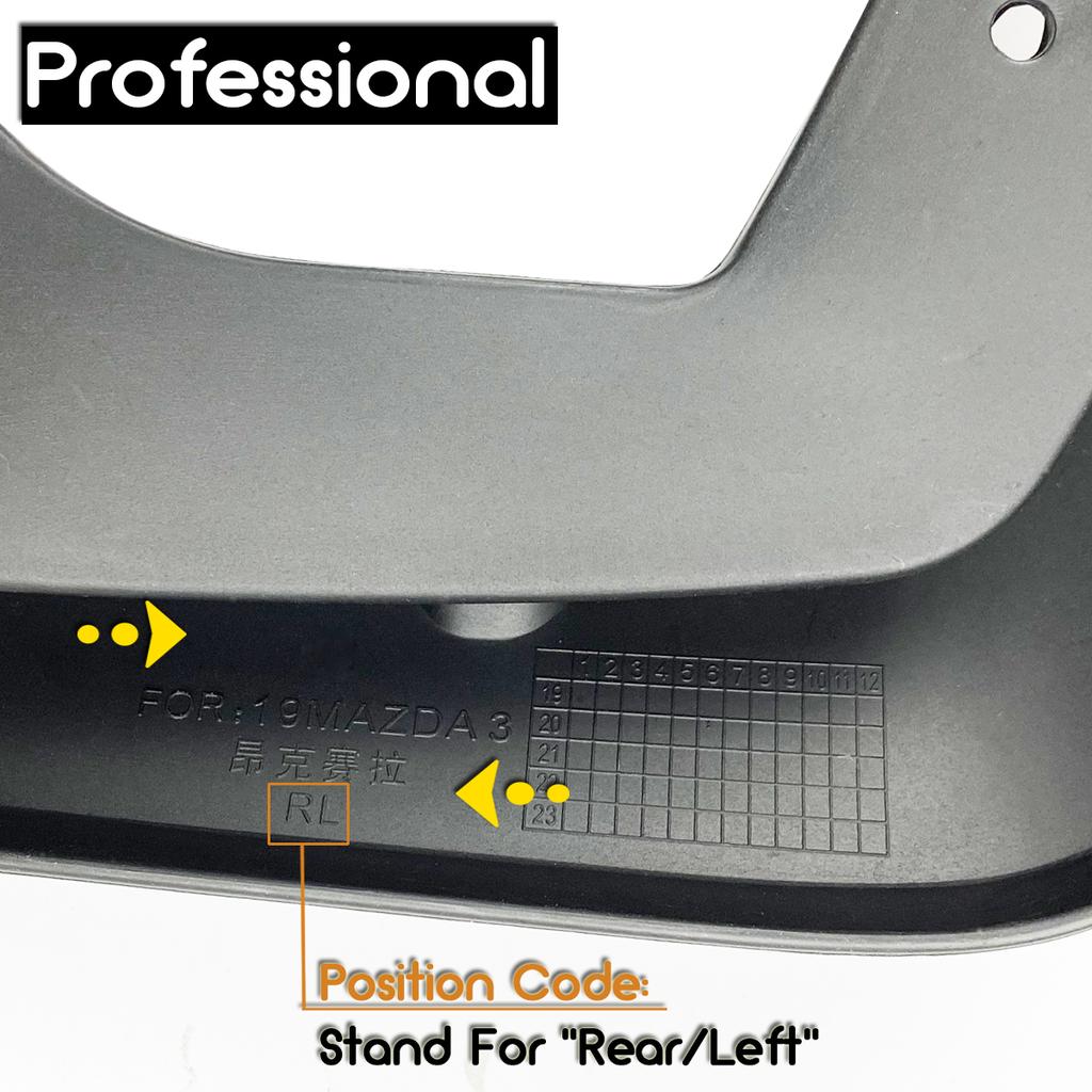 Apktnka 4x Mudflaps For Mazda 3 Mazda3 BP Hatchback Mud Flaps Splash Guards Mudguards Front & Rear