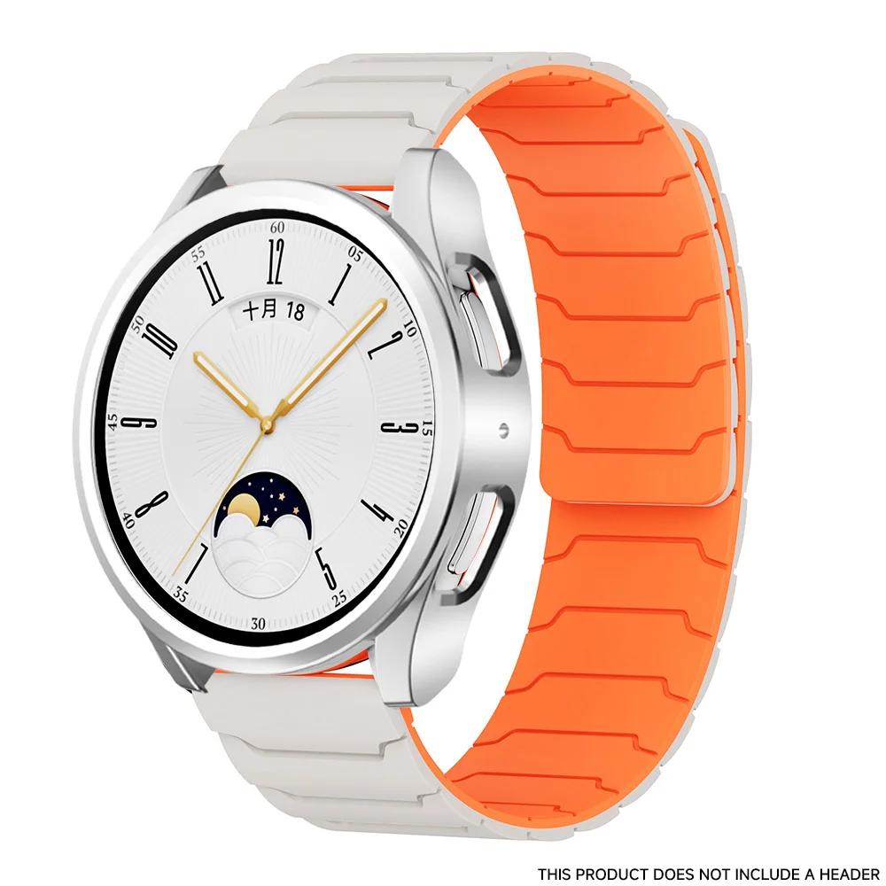 Магнитный ремешок + Чехол Для Samsung Galaxy Watch 7/6/5/4 40мм 44мм ПК Полый Защитный Бампер Чехол Магнитный Силиконовый Ремешок Для Часов
