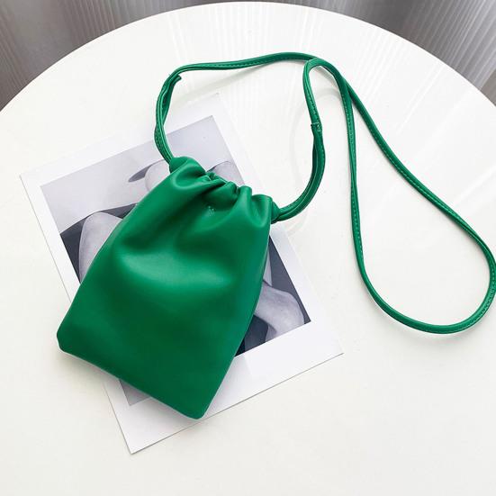 Women's Mobile Phone Bag Faux Leather Crossbody Phone Bag Solid Color Portable