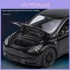 Металлическая модель автомобиля Tesla Model Y Коллекционная игрушка со звуком и светом Для любителей автомобилей