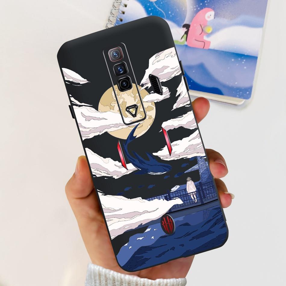 Чехол для ZTE Nubia Red Magic 7 7S Pro Zte nubia REDMAGIC 7S 7Pro Модный Крутой Узор Черный Силикон Мягкие Чехлы для Телефона