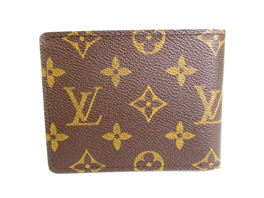 Оригинальный кошелек LOUIS VUITTON Monogram коричневая кожа, складной, для купюр M60930 #b270  Восстановлен продавцом