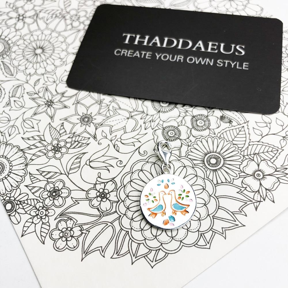 Charm Necklace Love Birds &Heart Locket , Suumer New Fashion Jewelry Europe 925 Sterling Silver Romantic Gift For Women