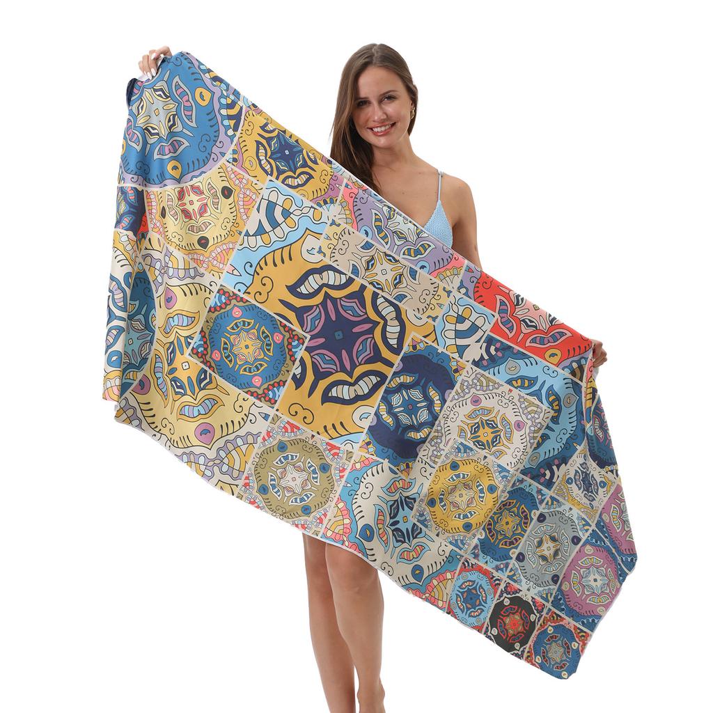 Locomotive Enthusiasts Sports Towels Quick-drying Double-sided Velvet Beach Towels Printed Bath Towels