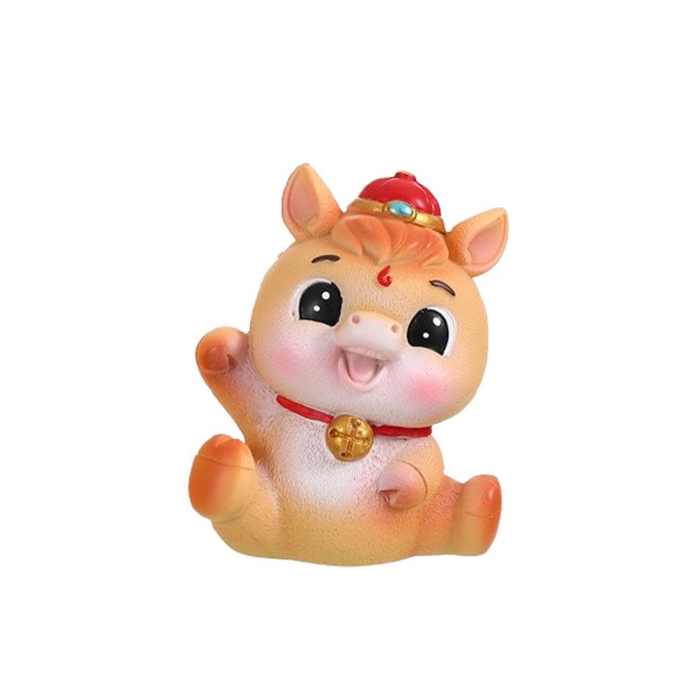 Lifelike 2026 Horse Year Figurines Resin Horse Statue Zodiac Horse Mascot New Year Gift