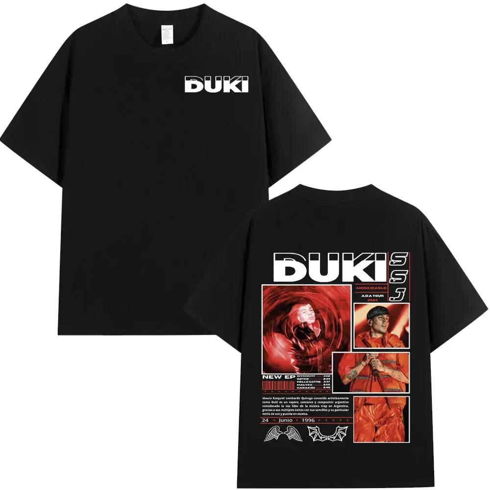Rapper Duki ADA Tour Merch Tshirt Unisexs Unisex Clothing Cotton Cozy Oversized Tshirts Hip Hop Short Sleeve T Shirts Streetwear