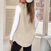 Women's Fuzzy Fleece Vest Casual Oversized Sleeveless Sherpa Jacket Button Down Fluffy Vest