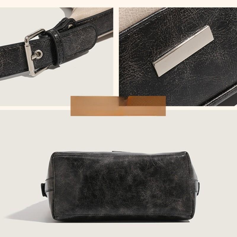 IELGY PU Texture Large-capacity Shoulder Bag, High-end Color Matching Shoulder Bag, Bucket Bag, Tote Bag.