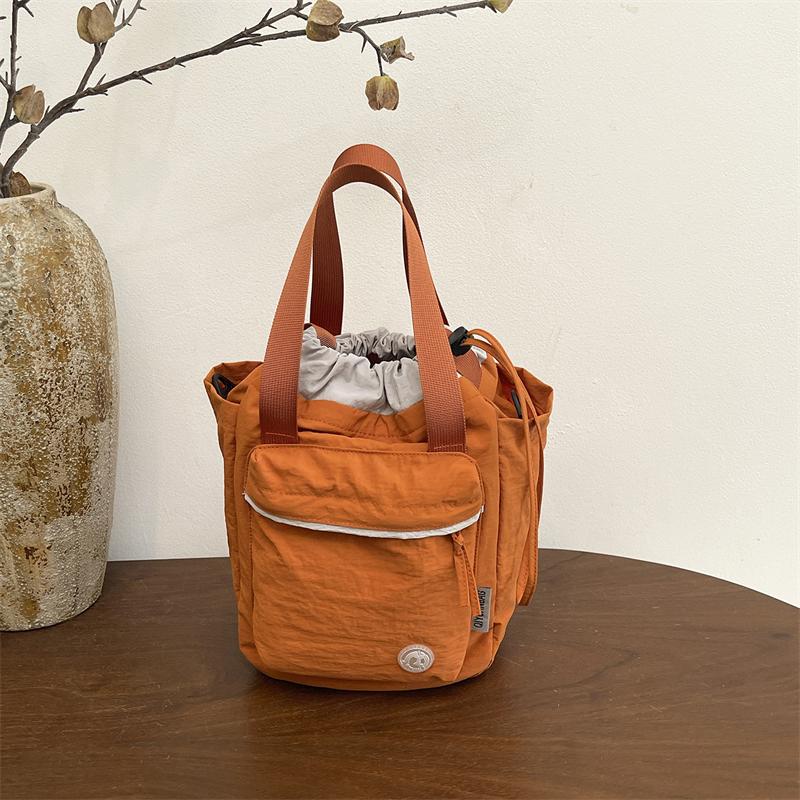 Womens Nylon Tote Bag Multi Pocket Shoulder Handbag Casual Crossbody Purse