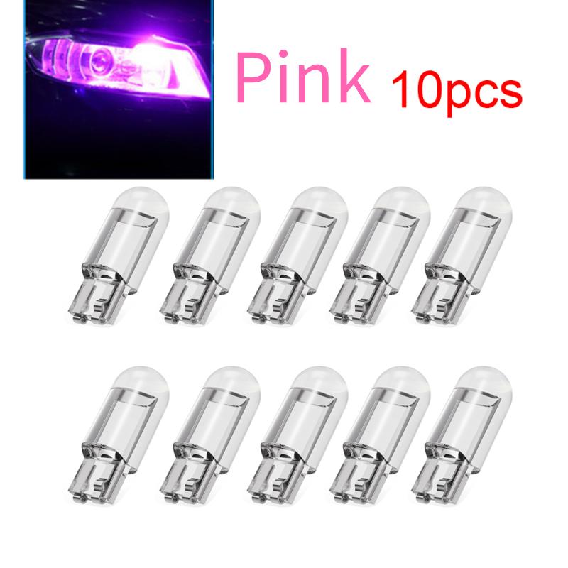 10 шт. T10 W5W COB LED Автомобильная клиновидная парковочная лампа Янтарные лампы боковой двери Подсветка приборной панели Боковой указатель поворота Smd 12V Белый Синий Красный KTY